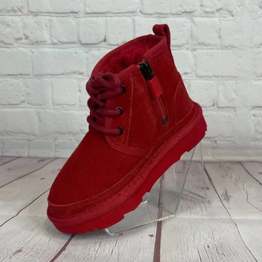 Ugg Neumel II Suede Chukka Red Boots Toddlers Size 9 (S/N 1017320T)